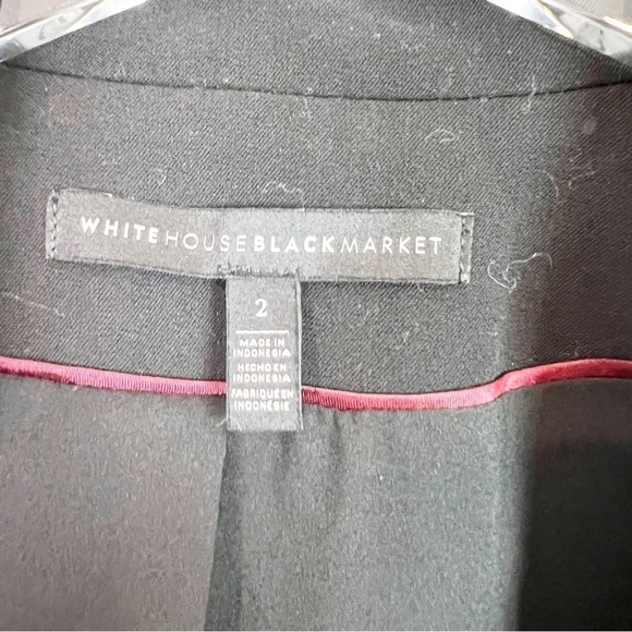 WHITE HOUSE BLACK MARKET PONTE KNIT VERSATILE BLACK BLAZER JACKET WOMENS SZ 2 - Picture 2 of 6